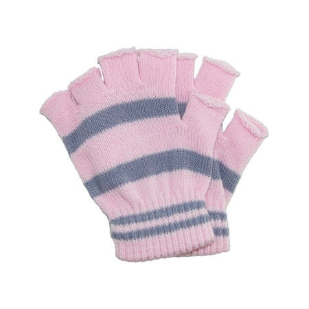 CTM® Toddler Stretch Striped Fingerless Gloves