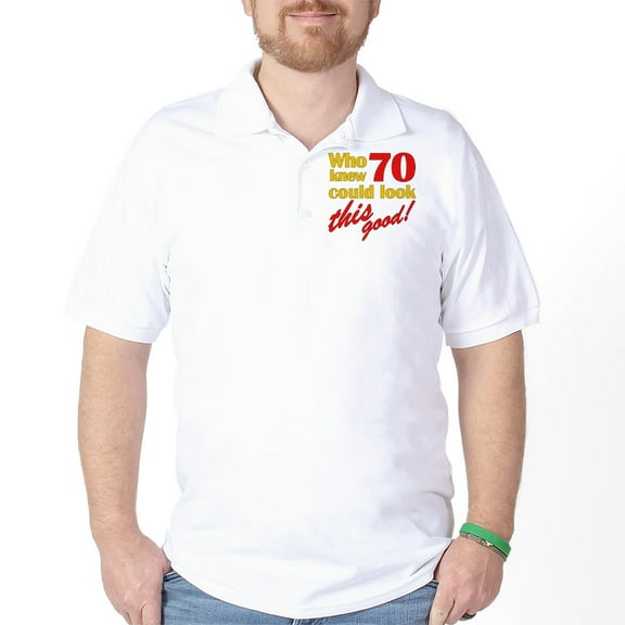 CafePress - Funny 70Th Birthday Gag Gifts Golf Shirt - Golf Shirt, Pique Knit Golf Polo