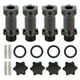 thumbnail image 1 of Adaptador de extensión BRI de cubo hexagonal de aluminio 17 mm 4 piezas para coche modelo RC 1:8 negro, 1 of 10