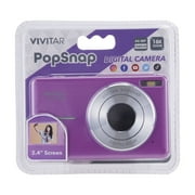 Vivitar Popsnap Compact Digital Camera, Purple, 16X Zoom, 1080p, Built-in Flash, Micro SD, Slim Lightweight Pocket Design