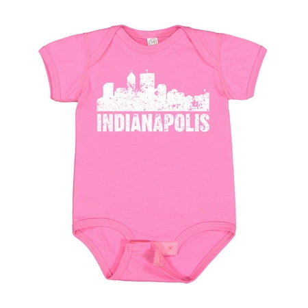 

Inktastic Indianapolis Skyline Grunge Gift Baby Boy or Baby Girl Bodysuit