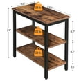 thumbnail image 2 of HOOBRO End Table, Simple Rustic Side Table with 3-Tier Storage Shelf, Narrow Nightstand for Small Spaces, for Living Room, Bedroom,Easy Assembly, Industrial Design, Rustic Brown and Black BF14BZ01, 2 of 11