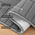 thumbnail image 2 of Kitchen Mats for Floor 3 Piece Set Non Slip Kitchen Rugs Washable Farmhouse Kitchen Floor Mats Thick Long Area Rug Carpet Runner for Hallway Entryway Laundry Bathroom, Grey, 2 of 8