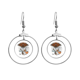 thumbnail image 1 of Hermoso perro ropa acuarela ilustración Los pendientes cuelgan del aro de la joyería del círculo de la gota Unbranded M, 1 of 3