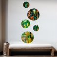 thumbnail image 3 of Designart "Blossoming And Vibrant Jungle Flora III" Coastal Metal Wall Art Set of 5 Piece, 3 of 5