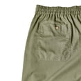 thumbnail image 4 of XIAONU Men's Solid Linen-Blend Short Relaxed Fit High Waisted Drawstring Mid Thigh Short Breathable Lightweight Beach Shorts, 4 of 7