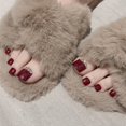 thumbnail image 2 of 24 Pcs Faux Ongles d'Orteils Rouges Brillants Paillettes Faux Ongles pour Femmes et Filles Colle Gelée, 2 of 7