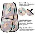 thumbnail image 4 of Dailycode Double Sided Oven Mitt with Loop Heat Resistant Kitchen Long Potholders 7" x 35" Cartoon Bear and Cloud Rainbow, 4 of 6
