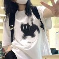 thumbnail image 2 of Camisetas de manga corta con estampado estético para mujer, Tops básicos de calle Y2k, camisetas informales Harajuku góticas con cuello redondo, ropa de verano, 2 of 5