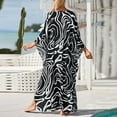 thumbnail image 4 of WTOBBY Women's Beach Cover-Up Swimsuit Bikini Outerwear Flowy Long Sleeve Dress Swimsuit Cape Jacket for Summer Poolside Resort Wear,Dark Gray One Size, 4 of 5
