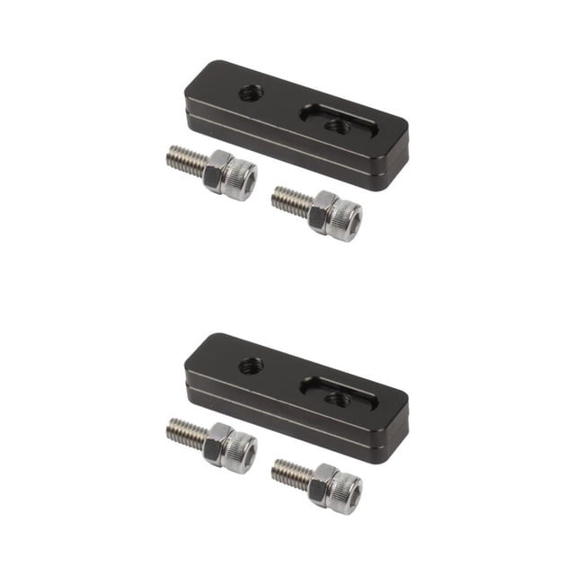 Greeniant Piezas de adaptador de asiento de extensión de freno en V, adaptadores de asiento de conversión de aleación de aluminio, accesorio Negro 2piezas