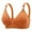 Orange, variant on qolati T-Shirt Bras for Women Adjustable Straps Floral Wireless Push Up Tank Top Bra Seamless Stretch Full-Coverages No Underwire Bralette Everyday Bra
