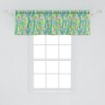 thumbnail image 2 of Ambesonne Geometric Window Valance, Retro Rectangle Triangle, 54" X 18", Pale Green and Soft Pink, 2 of 3