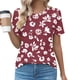 thumbnail image 1 of Puntoco Liquidación de blusas cortas para mujer Blusa informal de manga corta con cuello redondo a la moda para primavera/verano para mujer, 1 of 5