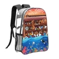 thumbnail image 3 of Sikiie Animals On Noah's Ark2 Clear Backpack, Transparent Bookbag for School for Women Men, Capacity Clear Bag for College, Travel, 3 of 7