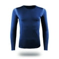 thumbnail image 6 of Fall Shirts for Men Men Fashion Elastic Slim Breathable Thermal Underwear Mesh Sweatshirt Top Blouse, 6 of 7