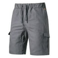 thumbnail image 4 of IROINNID Men's Summer Elastic Waist Cargo Loose Bermuda Shorts, 4 of 5