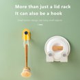 thumbnail image 4 of 1 Pair Pot Lid Holders Wall-Mounted Pan Cover Racks Pan Lid Organizer Plastic Plastic Kitchen Spoon Organizers, White, 4 of 7