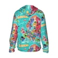 thumbnail image 2 of Goofa Cartoon Map Of Europe Printed Women's UPF 50+ Sun Protection Hoodie Jacket Lightweight Long Sleeve Sun Shirt for Women with Pocket Hiking Outdoor-Large, 2 of 9