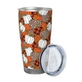 thumbnail image 2 of Lsque Various Pumpkins Pattern 20oz Car Cup with Lid and Straw, Insulated Coffee Cup with Straw Topper, Spill Proof Travel Coffee Mug, Stainless Steel Tumble-Without Straw, 2 of 8