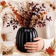 thumbnail image 4 of 6.7 Inch Resin Pumpkin Vase,Pumpkin Flower Vase, Decorative Plant Pots, Fall Kitchen Decor, Halloween, Autumn , Thanksgiving, Farmhouses Home Decorations，black, 4 of 7