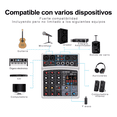 thumbnail image 2 of Audio Sonido Mezclador Con Bluetooth Usb, 48 V Negro, 2 of 5