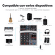 thumbnail image 2 of Audio Sonido Mezclador Con Bluetooth Usb, 48 V Negro, 2 of 5