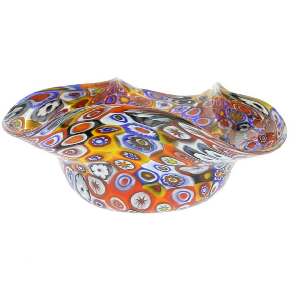 GlassOfVenice Murano Glass Millefiori Decorative Bowl - Multicolor