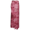 thumbnail image 2 of Made by Johnny Women's Tie Dye Fold Over Maxi Skirt XXL WINE, 2 of 6