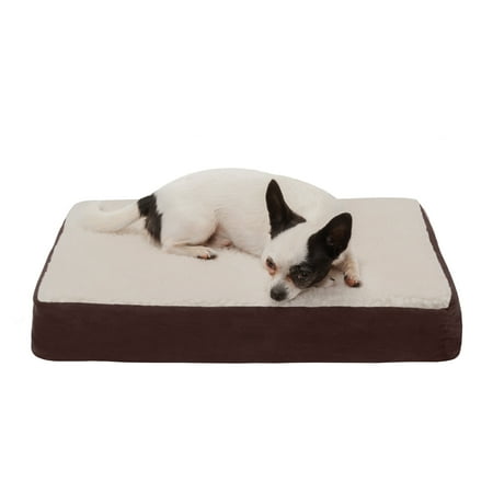 UPC: 0815181024925 | FurHaven Pet Products Faux Sheepskin & Suede Memory Foam Deluxe Pet Bed for Dogs & Cats – Espresso  Small
