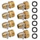 thumbnail image 1 of Hourleey Conector de reparación de manguera de jardín con abrazaderas para manguera de jardín de 3/4" o 5/8", juego de 4, 1 of 6