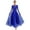 Blue, variant on inlzdz Women Glittery Ballroom Dance Dress Lace Long Sleeve Tango Standard Competition Dancing Clothes Blue XL