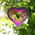 thumbnail image 4 of Tzgsonp 3D Heart Wind Spinner Metal Stainless Steel Heart Wind Catchers with Hook Hanging Wind Spinner Rotatable Love Heart Wind Chimes, 4 of 7