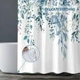 thumbnail image 5 of Blue Eucalyptus Leaves Shower Curtain, Watercolor Plant Floral Bathroom Shower Curtain, Fabric Waterproof Botanical Shower Curtain with 12 Hooks, 72 x 72 Inch, 5 of 6