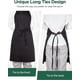 thumbnail image 5 of Unisex Adjustable Bib Apron With 2 Pockets Cooking Kitchen Chef Women Men Aprons For Home Kitchen, Restaurant, Coffee House (black +white-2pcs), 5 of 5