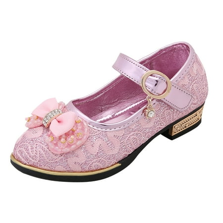 

NIUREDLTD Girls Baby Princess Shoes Rhinestone Sandals Dancing Shoes Pearl Bling Shoes Single Kids Shoes Size 31