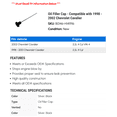 thumbnail image 2 of Oil Filler Cap - Compatible with 1998 - 2002 Chevy Cavalier 1999 2000 2001, 2 of 2
