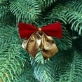thumbnail image 4 of Christmas Bow Decorations Hotel Party Christmas Tree Decor Holiday Props Gold Powder Mini Bows 12 Pieces, 4 of 5