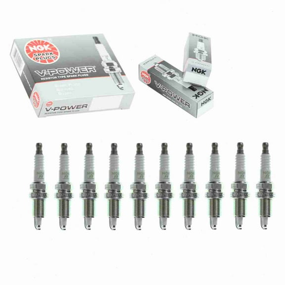 10 pc NGK 5077 V-Power Spark Plugs for 09482-00452 1765173 1A08-18-110 3118 3256 4034 6234 7509 7522 7722 7909 7922 817 98079-5587V 997 J16C-U J16CR-U RN13LYC5 TY26704 W8LCR W8LPR W9LC WR10LC WR8LC