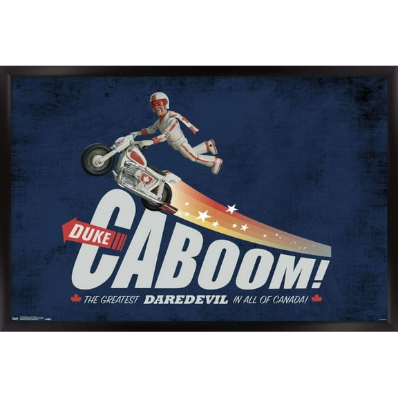 Disney Pixar Toy Story 4 - Duke Caboom Wall Poster, 14.725" x 22.375", Framed