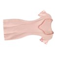 thumbnail image 1 of Vestido de punto acanalado para mujer, cuello en V, manga corta, ajustado, ajustado a la cadera, vestido corto de verano, 1 of 8