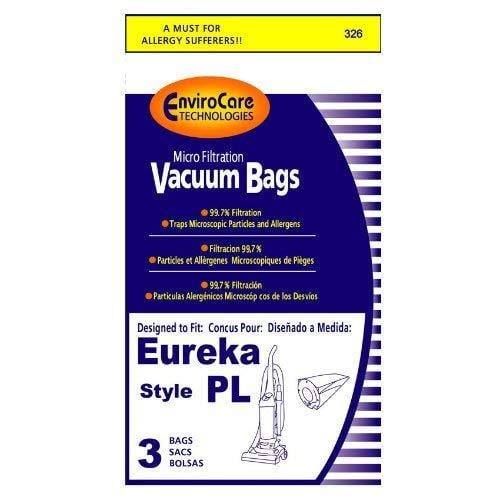 3 Replacement Vacuum Bags for Eureka 326 / 62389 Vacuum Cleaner Bags