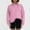 Pink, variant on Pullover Sweatshirt for Women Lapel Long Sleeved Button down Solid Color Casual Top Oversized Fall Winter Fashion Party Comfortable Clothes Versatile（Black)