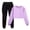 Purple, variant on Jogger Set Long Sleeve Crewneck Black Casual Sweatshirt Jogging Pants 2 Pcs Fall Clothes Tween Clothes 11-12 Years Boys Girls Fashion