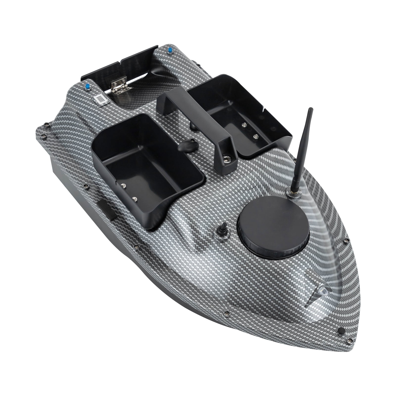 Wildnix RC Fishing Bait Boat with Dual Motors, GPS Positioning, 4-Hour Continuous Sailing, 3 Compartment Bait Storage, Waterproof Design