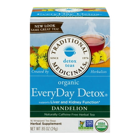 Traditional Medicinals, Organic Everyday Detox Dandelion, Tea Bags, 16
