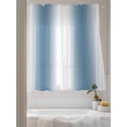 thumbnail image 3 of Blue White Ombre Sheer Curtains 2 Panels Set Gradient Color Lihgt Filtering Rod Pocket Voile Drape, Semi Sheer Window Curtains for Bedroom Living Room, 52"x72", 3 of 5