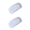 thumbnail image 2 of pitrice Rechargeable 2.4GHz Wireless Mute Optical Mouse RGB Backlit USB for Laptop white 2Set, 2 of 6