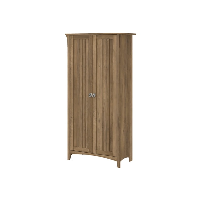 Bush Furniture Salinas Armoire de Rangement Haute avec Portes, Pin Récupéré