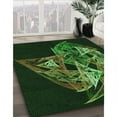 thumbnail image 3 of Ahgly Company Machine Washable Indoor Square Transitional Dark Lime Green Area Rugs, 6' Square, 3 of 7